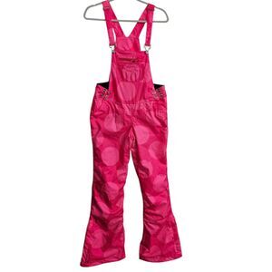 SPYDER Snow Bib Womens Small Neon Pink Ski Snowboard Overalls Pants Snow Winter